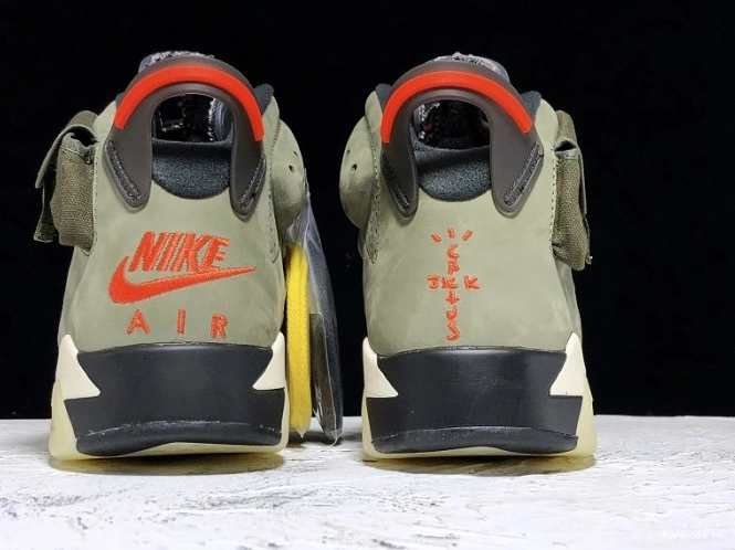 Scott Medium CN1084-200 Air Olive 6 Jordan x Travis 0629